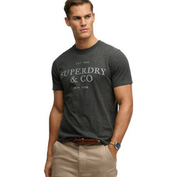 Superdry Ανδρικό Αθλητικό T-Shirt Ανθρακί M1012392A-K7W