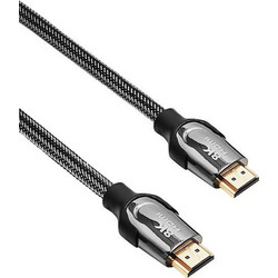 Akyga Καλώδιο HDMI 2.1 Braided HDMI Male to HDMI Male 3m Black AK-HD-30S