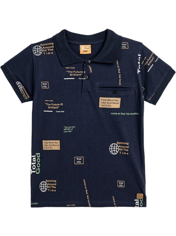 Funky Παιδικό Polo Κοντομάνικο Navy Μπλε 126-189100-1