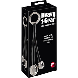 You2Toys Heavy Gear Cock Ring + Πρωκτική Σφήνα Μαύρη Ασημί