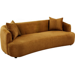 Liberta Celeste Τριθέσιος Καναπές Καφέ 228x98x73cm 70-0451