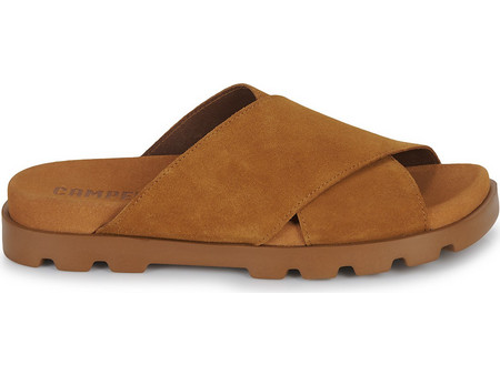 Camper Γυναικεία Σανδάλια Suede Ανατομικά Καφέ K201321-012