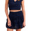 Attrattivo Μίνι Φούστα Υφασμάτινη Πλισέ Navy Μπλε 9923562