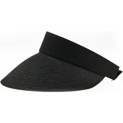 Verde Γυναικείο Καπέλο Visor Ψάθινο Μαύρο 05-0000750M