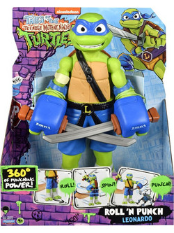 Playmates Toys Teenage Mutant Ninja Turtles Roll 'N Punch Leonardo Φιγούρα Δράσης για 4+ Ετών 30cm