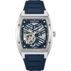 Kenneth Cole Ανδρικό Ρολόι Αυτόματο με Μπλε Καουτσούκ Λουράκι KCWGZ0046101