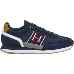 Hackett London Hendfor Patch Ανδρικά Sneakers Navy Μπλε HMS21452-595