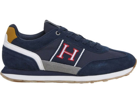 Hackett London Hendfor Patch Ανδρικά Sneakers Navy Μπλε HMS21452-595