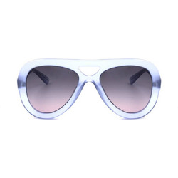 Derek Lam IRIS 50 Ανδρικά Γυαλιά Ηλίου Aviator Κοκάλινα Μπλε με Μαύρο Φακό