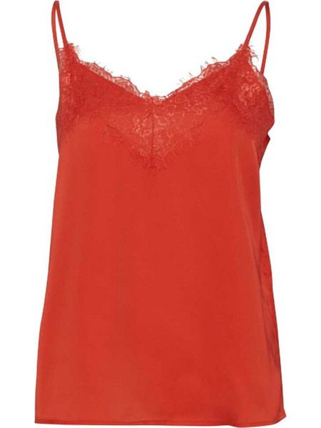 Ichi Γυναικείο Καλοκαιρινό Lingerie Top Σατέν Πορτοκαλί 20108905-161356