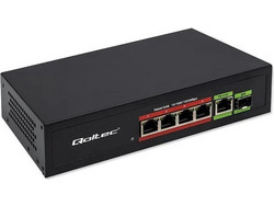 Qoltec 52296 Unmanaged L2 Switch με 4 Θύρες Ethernet 1000Mbps