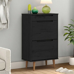 vidaXL Παπουτσοθήκη Μασίφ Ξύλο Molde M59.5xΠ35xΥ103cm 42020941