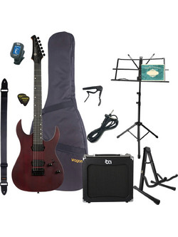 Spira Guitars S-400 Ultimate Bundle Ηλεκτρική Κιθάρα ST Style με Μαγνήτες HH & Ταστιέρα Ebony Satin Wine Red