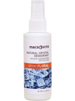 Macrovita Floral Φυσικό Αποσμητικό Spray Κρύσταλλος Χωρίς Αλουμίνιο 100ml
