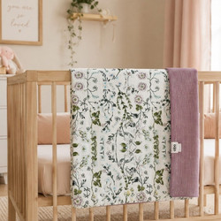 Abo Flower Garden Κουβέρτα Αγκαλιάς Πικέ 80x80 Λευκή