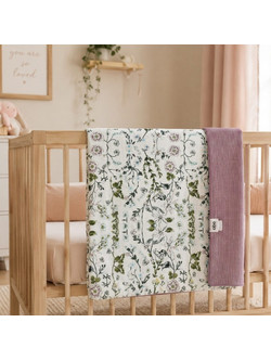 Abo Flower Garden Κουβέρτα Αγκαλιάς Πικέ 80x80 Λευκή