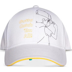Pokemon Ash Ανδρικό Καπέλο Jockey Υφασμάτινο Λευκό