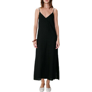 Grace & Mila Wendra Maxi Καλοκαιρινό Καθημερινό Φόρεμα Λινό Μαύρο 147623 Grace & Mila Wendra Maxi Καλοκαιρινό Καθημερινό Φόρεμα Λινό Μαύρο 147623