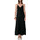 Grace & Mila Wendra Maxi Καλοκαιρινό Καθημερινό Φόρεμα Λινό Μαύρο 147623