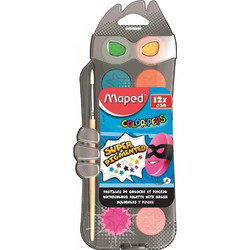 Maped Color'Peps Σετ Νερομπογιές με Πινέλο 12 Χρώματα 811520