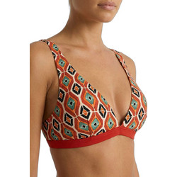 Sugarfree Bikini Top Τριγωνάκι Κόκκινο Τιρκουάζ Πορτοκαλί 26801112D-867