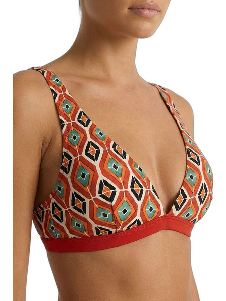 Sugarfree Bikini Top Τριγωνάκι Κόκκινο Τιρκουάζ Πορτοκαλί 26801112D-867