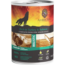 Ambrosia Holistic Senior Grain Free with Turkey, Salmon & Pears 395gr