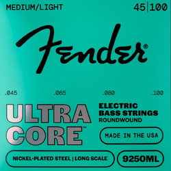 Fender 9250ML Ultracore Σετ 4 Χορδές Ηλεκτρικού Μπάσου Nickel Plated Steel 45-100" Medium Tension