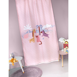 Guy Laroche Παιδική Κουρτίνα με Τρέσα 150x270 Jungle Pink