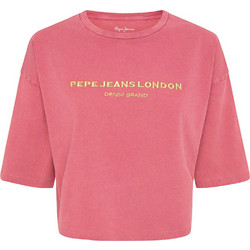 Pepe Jeans Daniella Γυναικείο Καλοκαιρινό Crop Top Βαμβακερό Φούξια PL504840-346