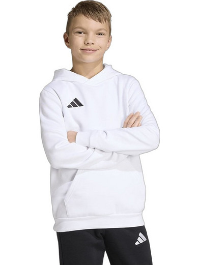 Adidas Entrada26 Παιδικό Φούτερ με Κουκούλα Λευκό JZ6561