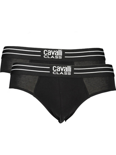 Cavalli Class Ανδρικά Σλιπ Βαμβακερά Μαύρα 2Pack QXO01IJD003-05051