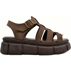 Hawkins Γυναικεία Σανδάλια Suede Σοκολατί KAR-1230-12