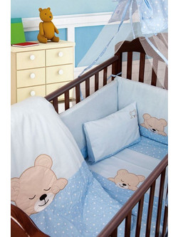 Dimcol Sleeping Bears Cub 13 Σετ Κούνιας Light/Blue 3τμχ