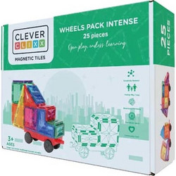 Cleverclixx Magnetic Tiles Wheels Pack Intense