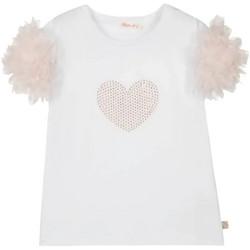 Billieblush Παιδικό T-Shirt Κοντομάνικο Λευκό Σομόν U20991-10P