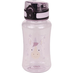 Laessig Unicorn Παιδικό Παγούρι Πλαστικό BPA Free Διαφανές Ροζ 420ml