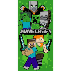 Borea Minecraft Παιδική Πετσέτα Θαλάσσης Microfiber Πράσινη 70x140cm 056201110120