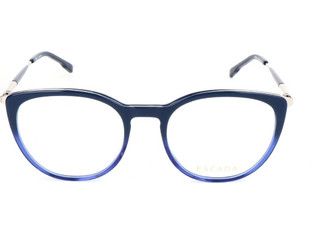 Escada VES989 0E70 Γυναικείος Σκελετός Γυαλιών Οράσεως Κοκάλινος Μεταλλικός Ασημί Μπλε