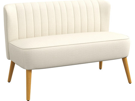 HOMCOM Διθέσιος Καναπές Μπεζ 117x56x77cm 8056644394885