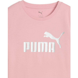 Puma Essentials Metallic No.1 Γυναικείο Αθλητικό T-Shirt Ροζ 631536-26