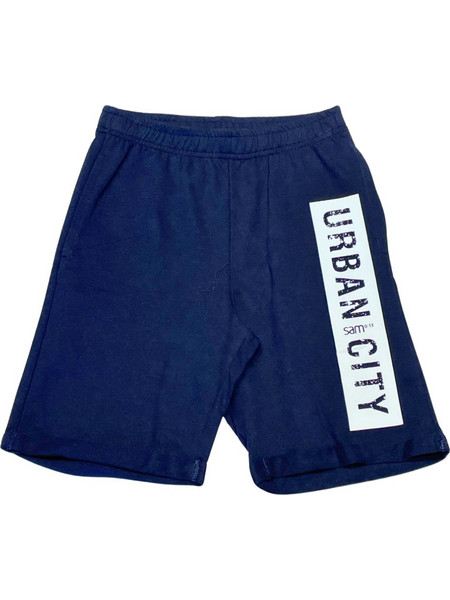 Sam0-13 Παιδική Βερμούδα Υφασμάτινη Navy Μπλε 122-143