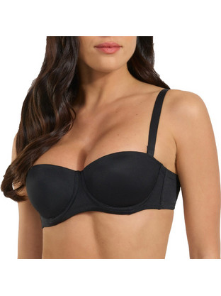 Spiman Σουτιέν Strapless με Ελαφριά Ενίσχυση με Μπανέλα Μαύρο 391