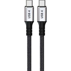 Braided Thunderbolt 4 USB-C to USB-C 100W 2m Black AKTBXIACCTB200B