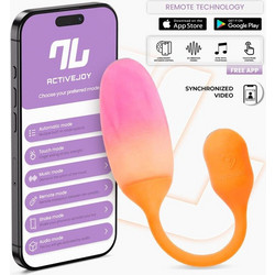 IntoYou NexEgg Δονητής Egg για Ζευγάρια με App Control 21.6cm Πορτοκαλί Ροζ
