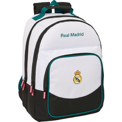 Safta Real Madrid Σχολική Τσάντα Πλάτης Δημοτικού Λευκή 612654560