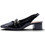 Beira Rio Γόβες Slingback Λουστρίνι με Χοντρό Χαμηλό Τακούνι Μαύρες 798-26011