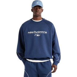 New Balance Trackside Fleece Crew Ανδρικό Αθλητικό Φούτερ Μπλε MT6255WP-NNY