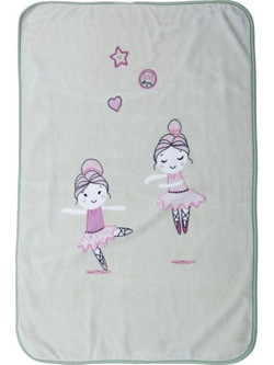 Nef-Nef Ballerine World Κουβέρτα Κούνιας Fleece 100x140 Πράσινο Mint