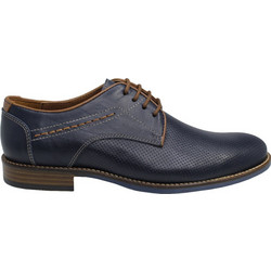 Softies Ανδρικά Σκαρπίνια Derby Δερμάτινα Navy Μπλε 6152